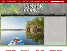 Tablet Screenshot of county.lanark.on.ca
